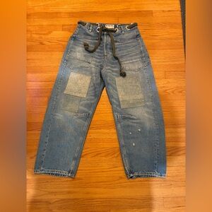 We The Free Moxie Pull-On BARREL Jeans - size 28 color Truest Blue